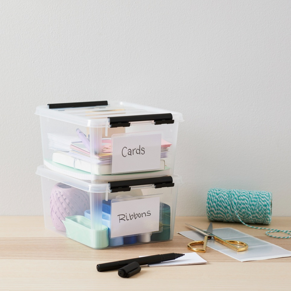 Box, Small, SMARTSTORE 2L, CLASSIC, 21 x 17 x H11 cm, Clear / Black in the group Storage / Storage boxes / SmartStore storage boxes at SmartaSaker.se (41776)