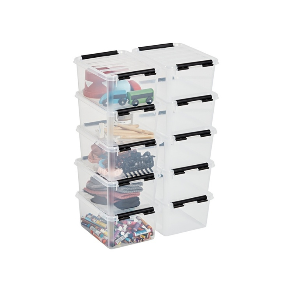 Box, Small, SMARTSTORE 2L, CLASSIC, 21 x 17 x H11 cm, Clear / Black in the group Storage / Popular brands / SmartStore at SmartaSaker.se (41776)
