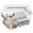 Box with handle, 6L, Q-LINE BOX, 30,7 x 20 x H 14,3 cm, Clear / Silver Grey Box with handle, 6L, Q-LINE BOX, 30,7 x 20 x H 14,3 cm, Clear / Silver Grey