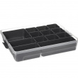 Sorting box with 12 inserts, EZY SORT IT LARGE, 35 x 28,5 x H 7 cm, Transparent / Grey