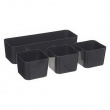 Sorting box with 4 inserts, EZY SORT IT SMALL, 22.5 x 15.5 x H 7 cm, Transparent / Grey Sorting box with 4 inserts, EZY SORT IT SMALL, 22.5 x 15.5 x H 7 cm, Transparent / Grey