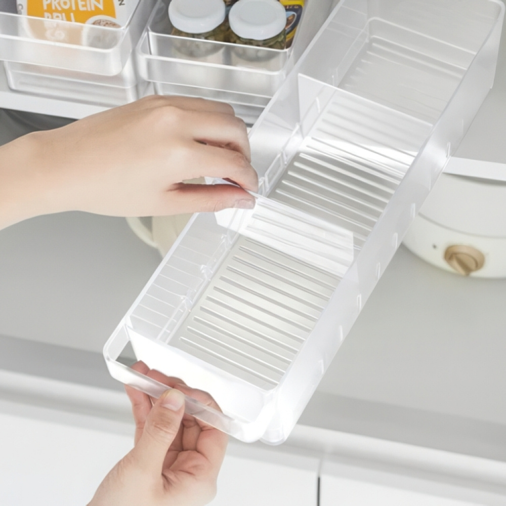 Storage box with dividers, Stackable, TOWER FRIDGE ORGANIZER , Yamazaki, Tranparent in the group Storage / Kitchen storage / Fridge storage at SmartaSaker.se (41787)