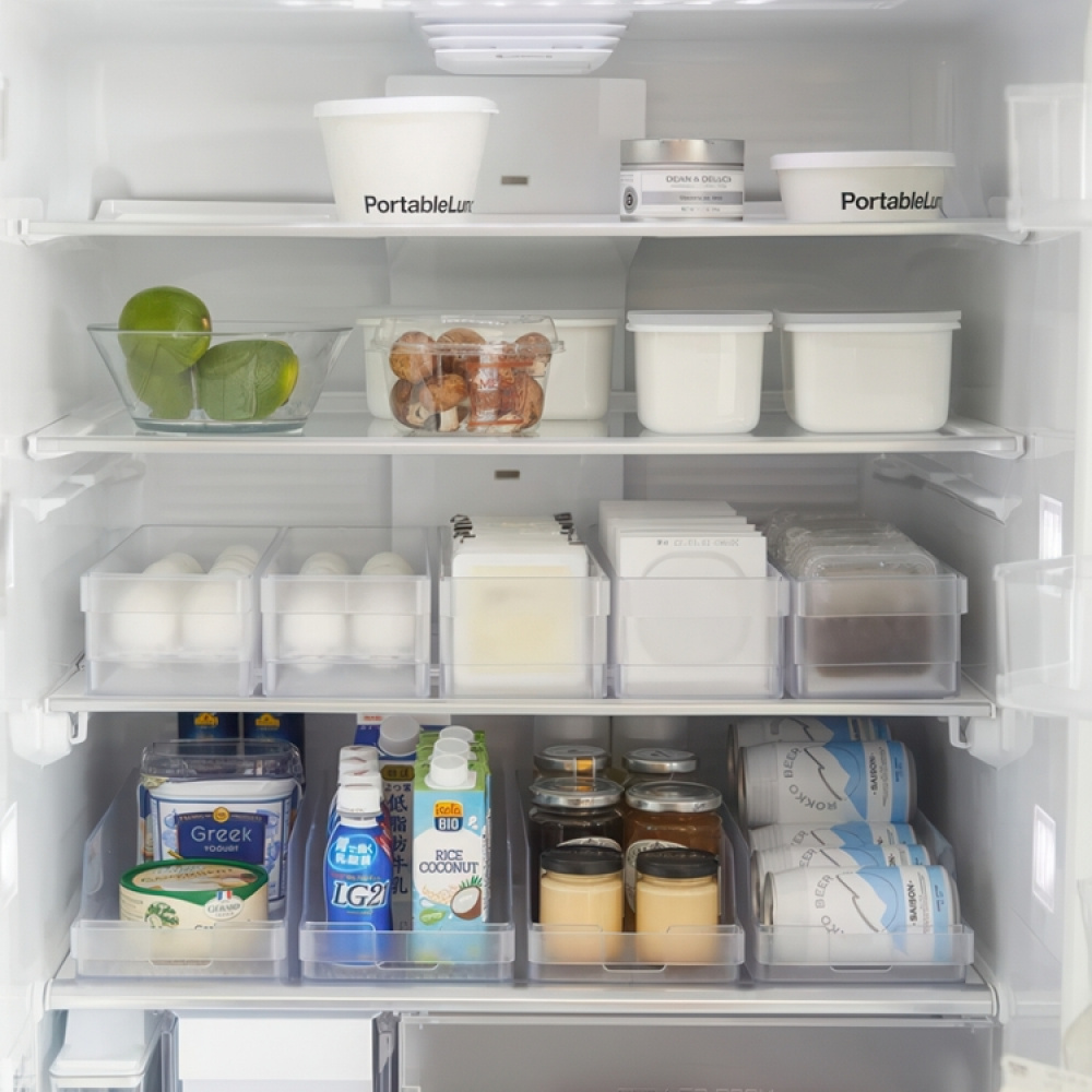 Storage box with dividers, Stackable, TOWER FRIDGE ORGANIZER , Yamazaki, Tranparent in the group Storage / Kitchen storage / Fridge storage at SmartaSaker.se (41787)