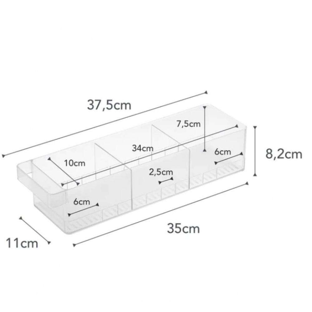 Storage box with dividers, Stackable, TOWER FRIDGE ORGANIZER , Yamazaki, Tranparent in the group Storage / Kitchen storage / Fridge storage at SmartaSaker.se (41787)