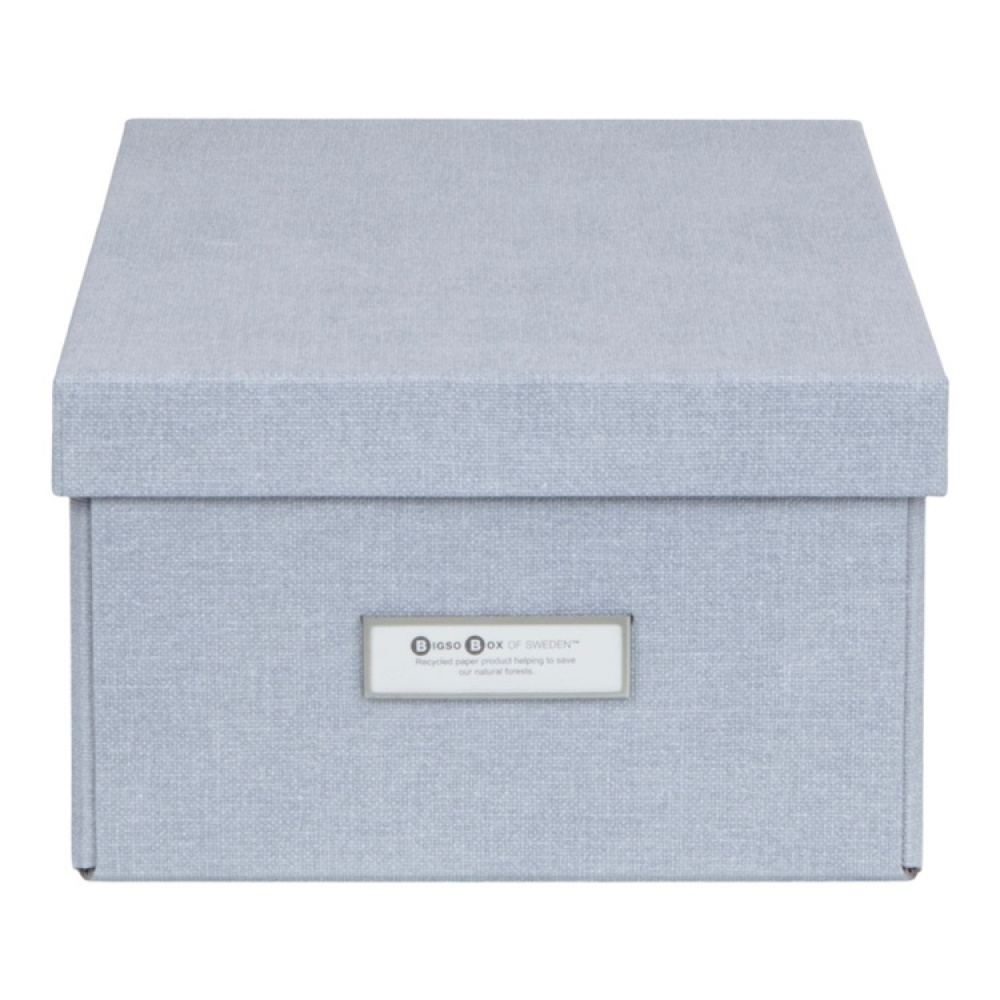 Box with label frame, BIGSO KATIA CANVAS, 39 x 28,5 x H 16 cm in the group Storage / Storage boxes / BigSo storage boxes at SmartaSaker.se (41790)