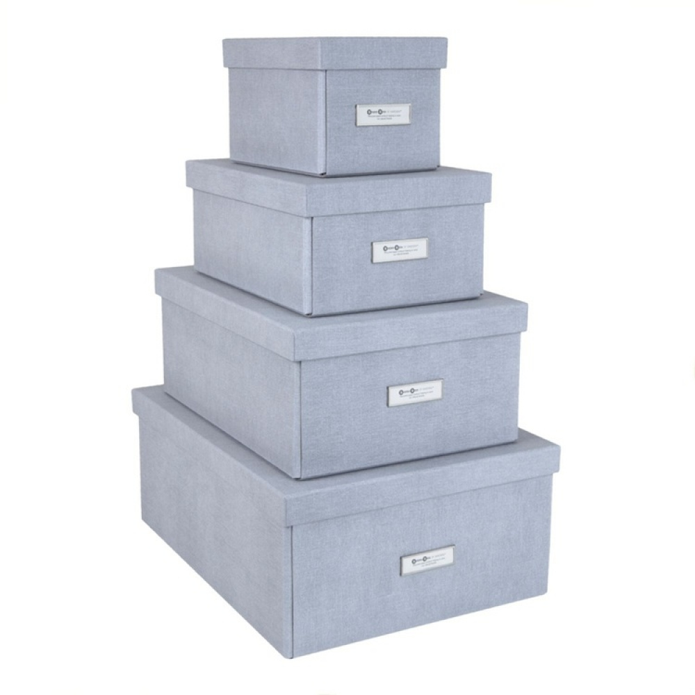 Box with label frame, BIGSO KATIA CANVAS, 39 x 28,5 x H 16 cm in the group Storage / Storage boxes / BigSo storage boxes at SmartaSaker.se (41790)