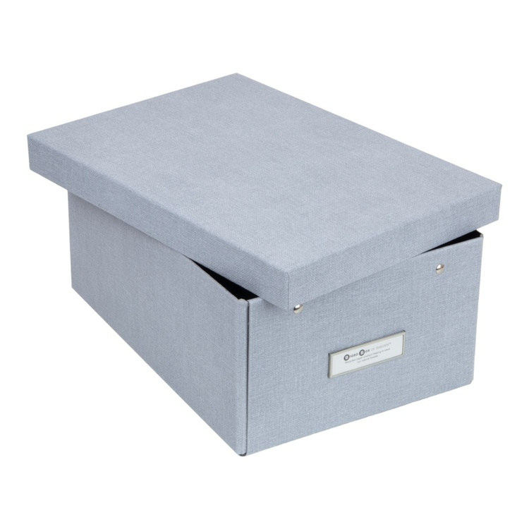 Box with label frame, BIGSO KARIN CANVAS, 31,5 x 22,5 x H 13,5 cm in the group Storage / Storage boxes / BigSo storage boxes at SmartaSaker.se (41791)