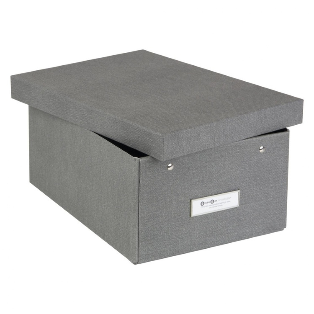 Box with label frame, BIGSO KARIN CANVAS, 31,5 x 22,5 x H 13,5 cm in the group Storage / Storage boxes / BigSo storage boxes at SmartaSaker.se (41791)