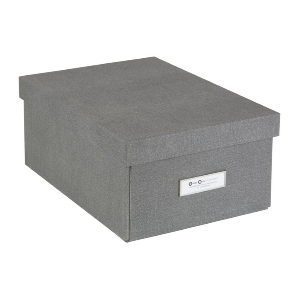 Box with label frame, BIGSO KARIN CANVAS, 31,5 x 22,5 x H 13,5 cm in the group Storage / Storage boxes / BigSo storage boxes at SmartaSaker.se (41791)