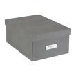 Box with label frame, BIGSO KARIN CANVAS, 31,5 x 22,5 x H 13,5 cm