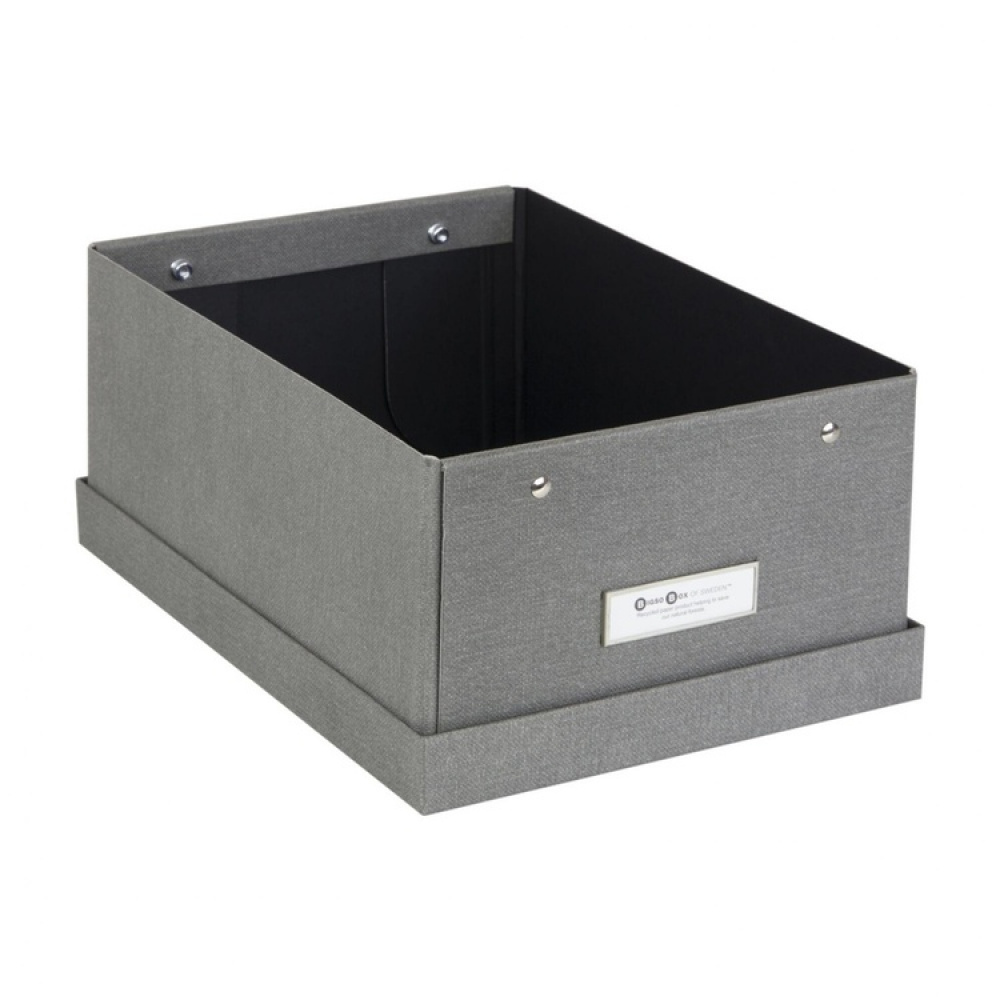 Box with label frame, BIGSO KARIN CANVAS, 31,5 x 22,5 x H 13,5 cm in the group Storage / Storage boxes / BigSo storage boxes at SmartaSaker.se (41791)