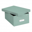 Box with label frame, BIGSO KARIN CANVAS, 31,5 x 22,5 x H 13,5 cm