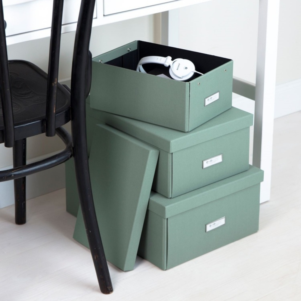 Box with label frame, BIGSO KARIN CANVAS, 31,5 x 22,5 x H 13,5 cm in the group Storage / Storage boxes / BigSo storage boxes at SmartaSaker.se (41791)
