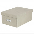 Box with label frame, BIGSO KARIN CANVAS, 31,5 x 22,5 x H 13,5 cm