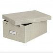Box with label frame, BIGSO KARIN CANVAS, 31,5 x 22,5 x H 13,5 cm
