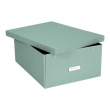 Storage box with label holder, Katrin canvas, Bigso