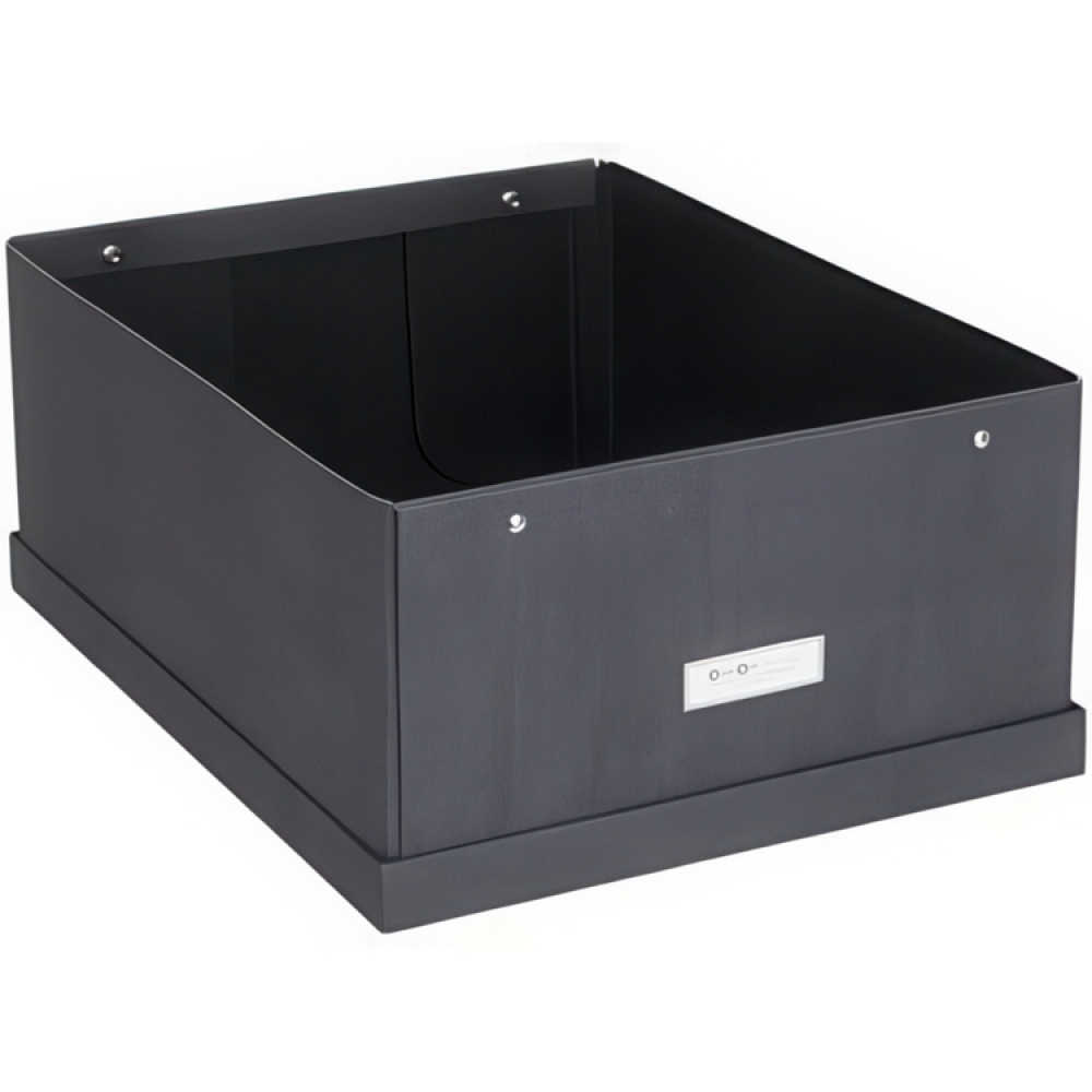 Box with label frame, BIGSO KATRIN CANVAS, 45 x 34,5 x H 18 in the group Storage / Storage boxes at SmartaSaker.se (41793)
