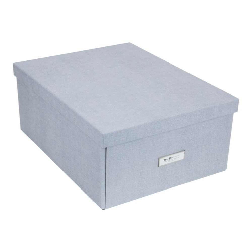 Box with label frame, BIGSO KATRIN CANVAS, 45 x 34,5 x H 18 in the group Storage / Storage boxes at SmartaSaker.se (41793)