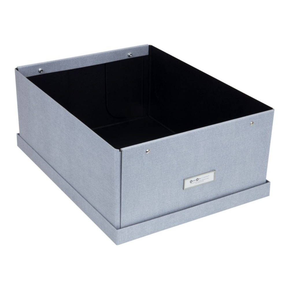 Box with label frame, BIGSO KATRIN CANVAS, 45 x 34,5 x H 18 in the group Storage / Storage boxes at SmartaSaker.se (41793)