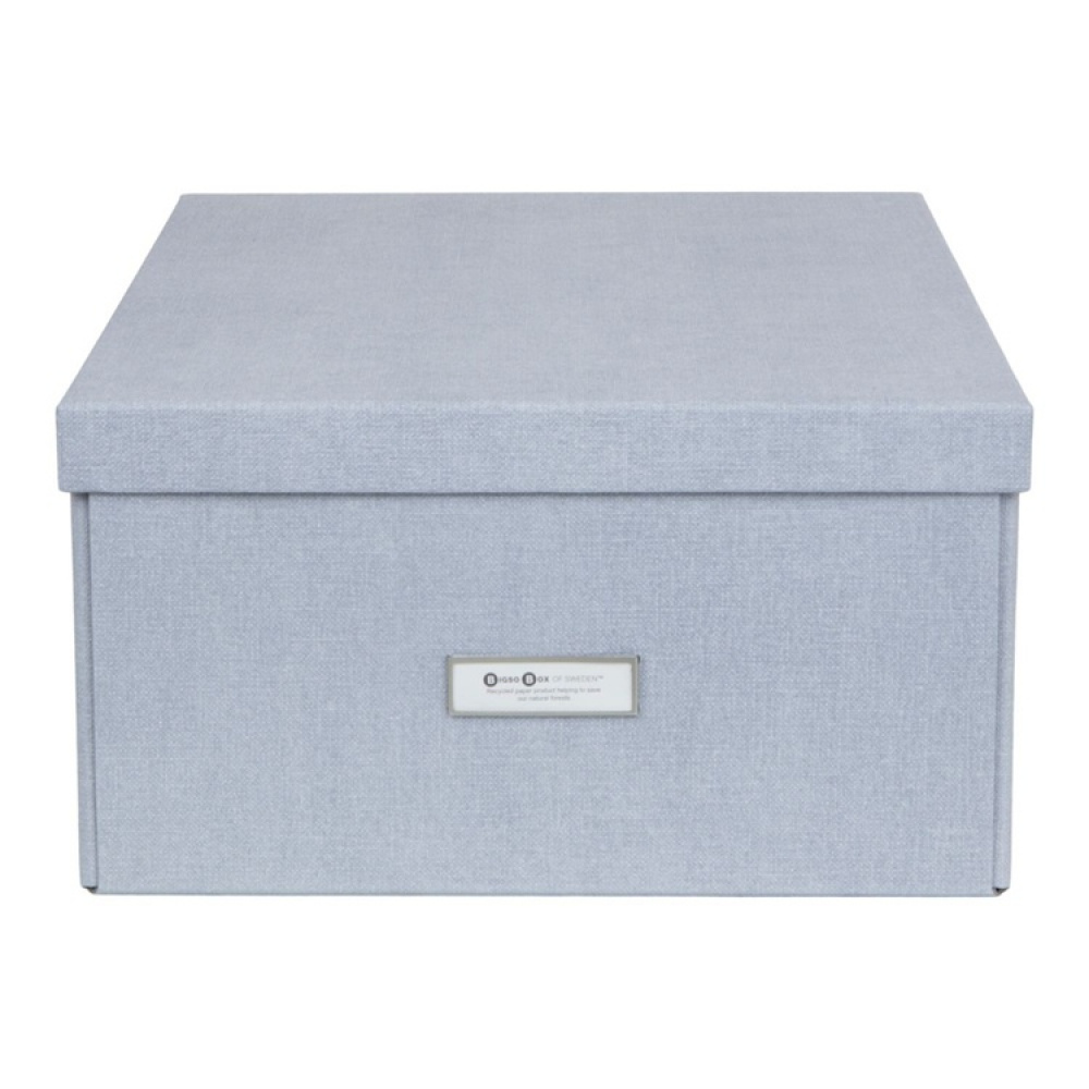 Box with label frame, BIGSO KATRIN CANVAS, 45 x 34,5 x H 18 in the group Storage / Storage boxes at SmartaSaker.se (41793)
