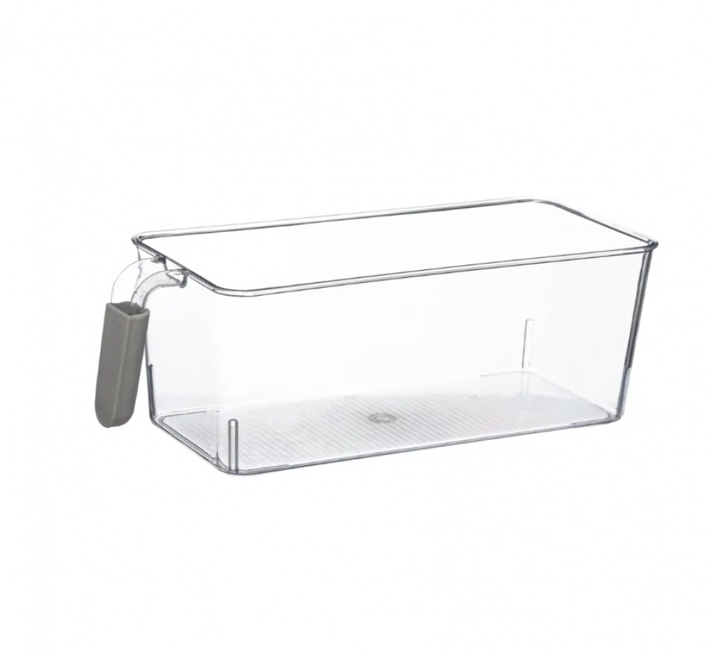 Storage box with handle, NARROW RANGEMENT, 27,5 x 12,5 x H 11 cm, Clear in the group Storage / Storage boxes at SmartaSaker.se (41795)