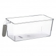 Storage box with handle, WIDE RANGEMENT, 27,5 x 17,5 x H 11 cm, Clear