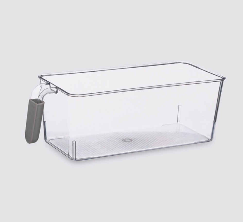 Storage box with handle, WIDE RANGEMENT, 27,5 x 17,5 x H 11 cm, Clear in the group Storage / Storage boxes at SmartaSaker.se (41796)