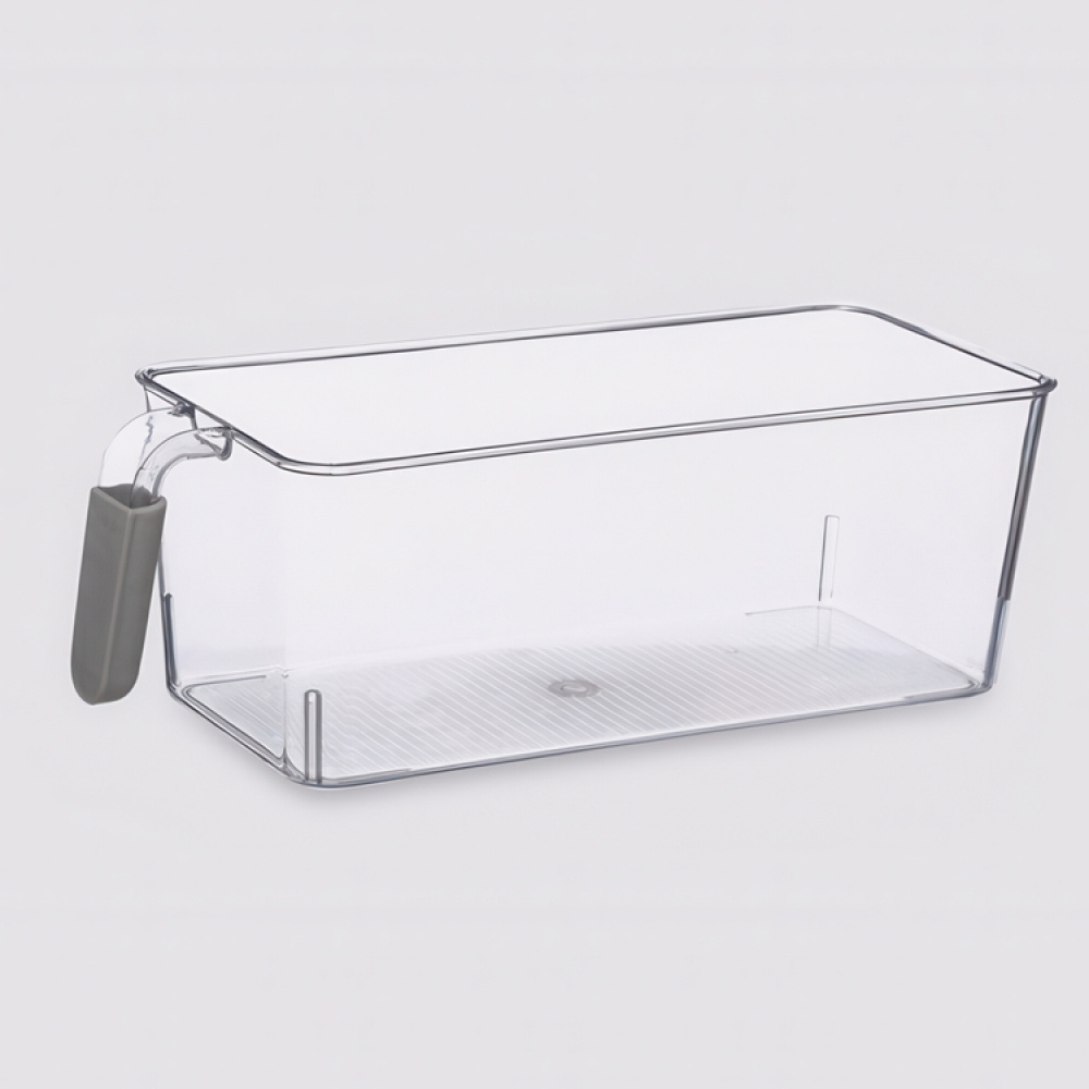 Storage box with handle, WIDE RANGEMENT, 27,5 x 17,5 x H 11 cm, Clear in the group Storage / Storage boxes at SmartaSaker.se (41796)