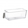 Storage box with handle, WIDE RANGEMENT, 27,5 x 17,5 x H 11 cm, Clear