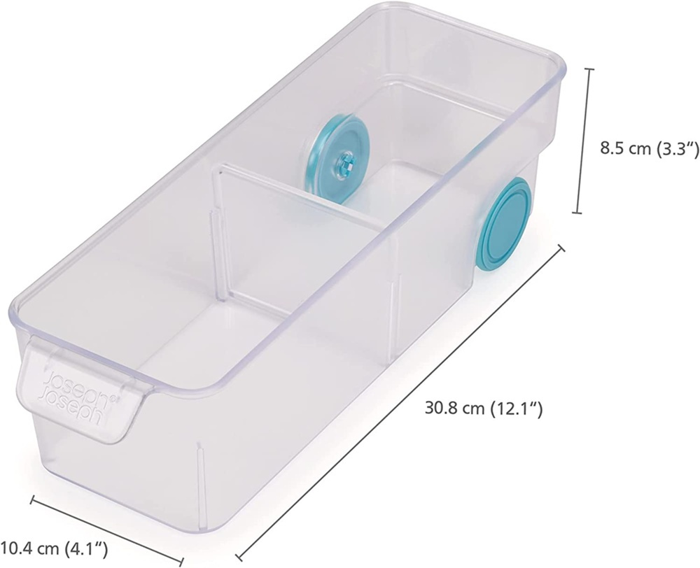 Storage box with wheels, JOSEPH JOSEPH COMPACT STORAGE BIN, 10,4 x 30,8 x H 8,5 cm, Transparent in the group Storage / Kitchen storage / Fridge storage at SmartaSaker.se (41798)