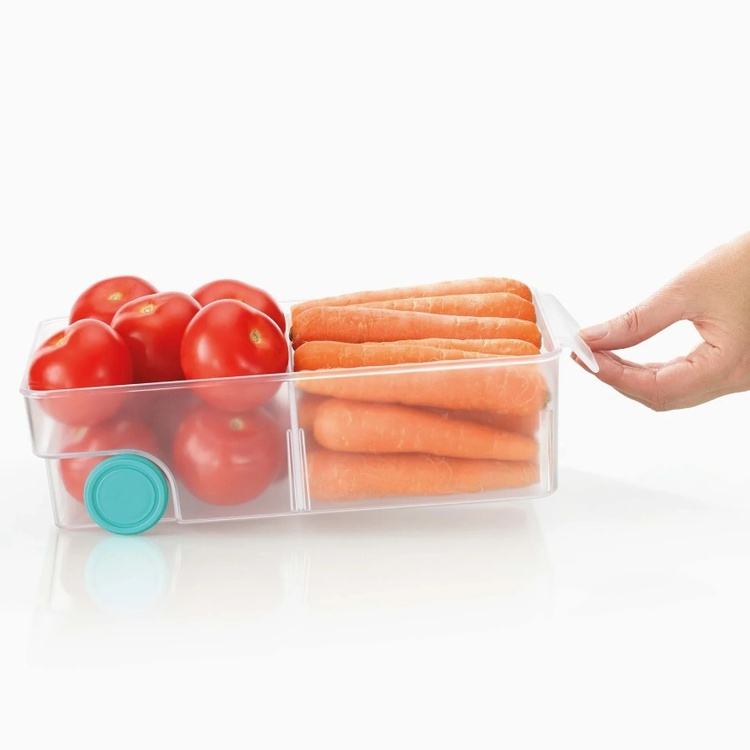 Storage box with wheels, JOSEPH JOSEPH LARGE COMPACT STORAGE BIN, 17,4 x 30,8 x H 8,5 cm, Transparent in the group Storage / Kitchen storage / Fridge storage at SmartaSaker.se (41799)