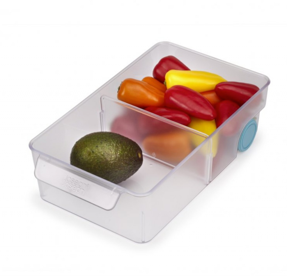 Storage box with wheels, JOSEPH JOSEPH LARGE COMPACT STORAGE BIN, 17,4 x 30,8 x H 8,5 cm, Transparent in the group Storage / Kitchen storage / Fridge storage at SmartaSaker.se (41799)