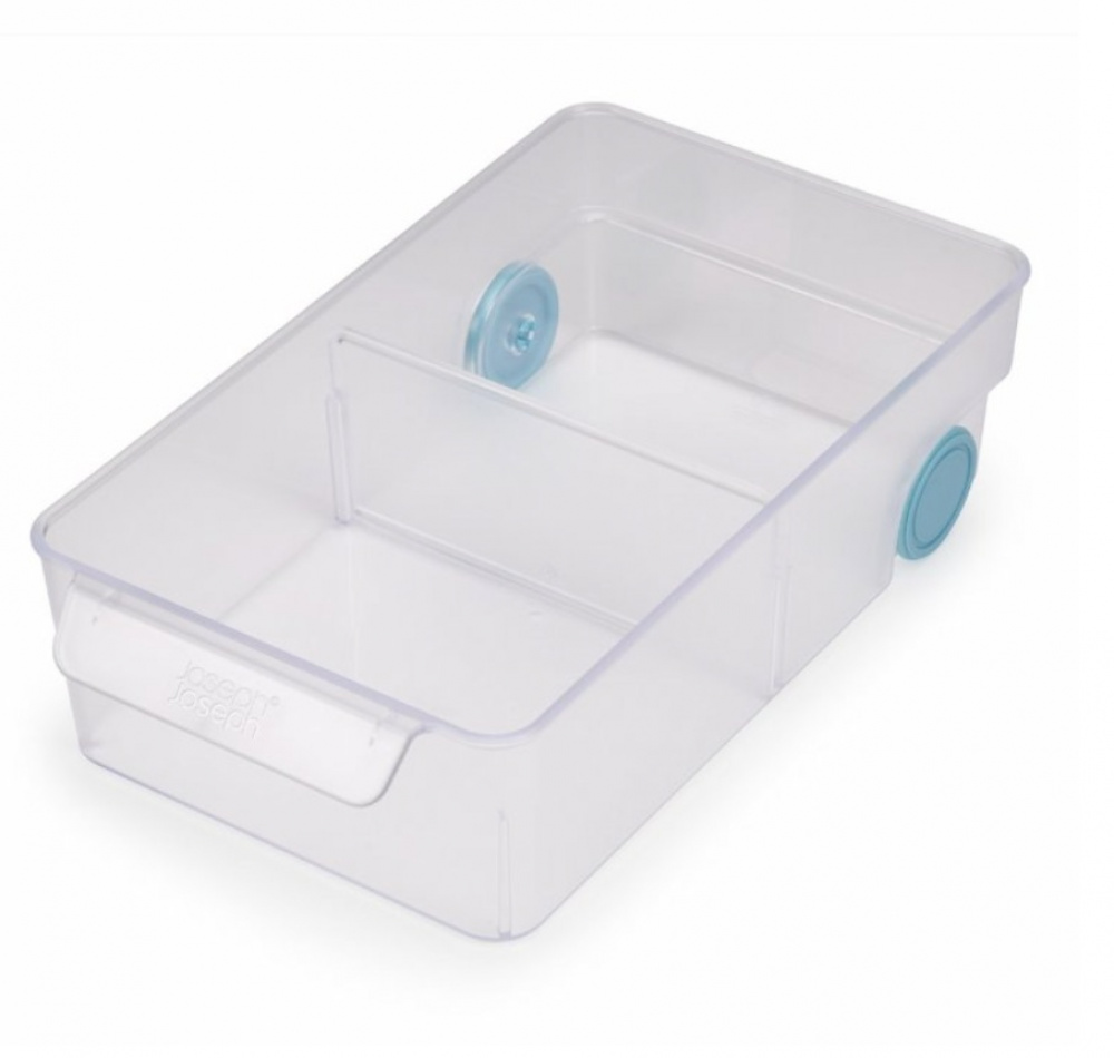 Storage box with wheels, JOSEPH JOSEPH LARGE COMPACT STORAGE BIN, 17,4 x 30,8 x H 8,5 cm, Transparent in the group Storage / Kitchen storage / Fridge storage at SmartaSaker.se (41799)