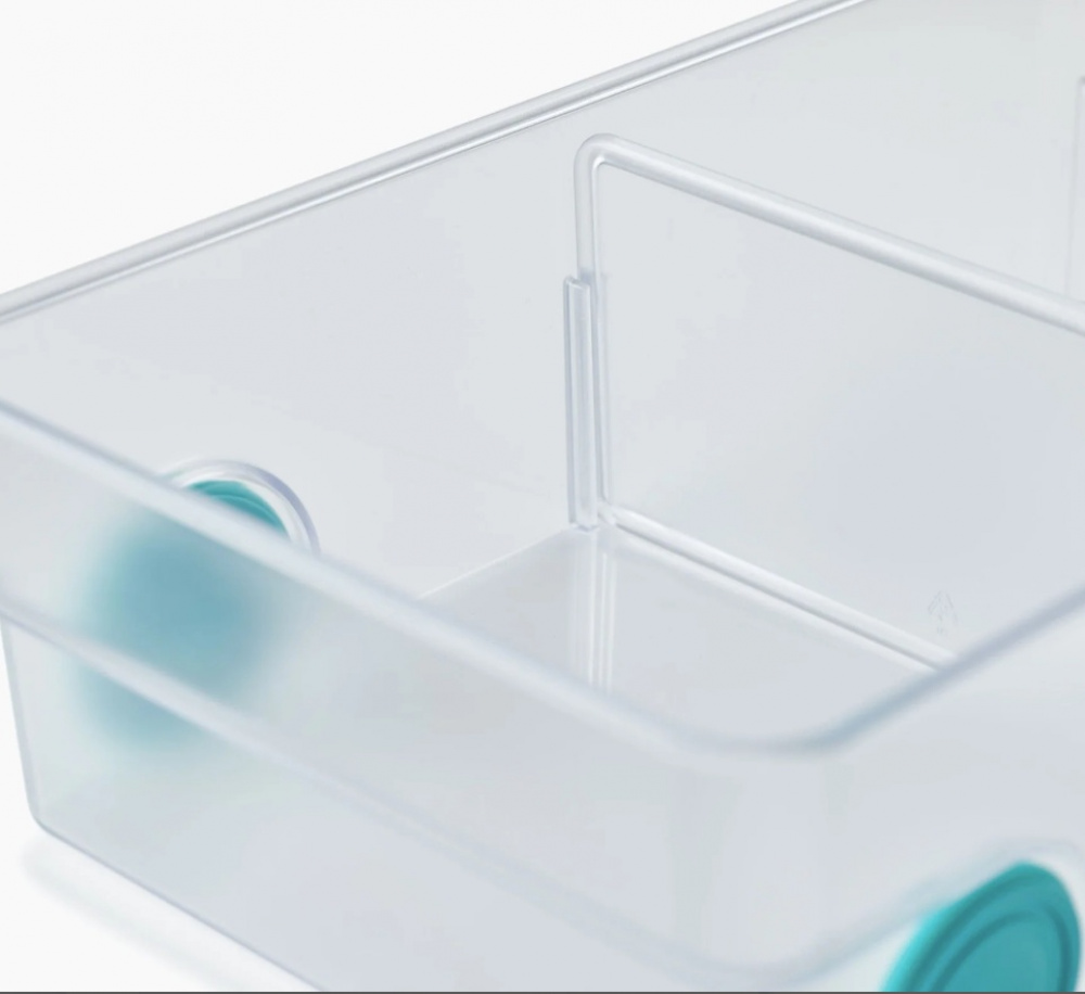 Storage box with wheels, JOSEPH JOSEPH LARGE COMPACT STORAGE BIN, 17,4 x 30,8 x H 8,5 cm, Transparent in the group Storage / Kitchen storage / Fridge storage at SmartaSaker.se (41799)
