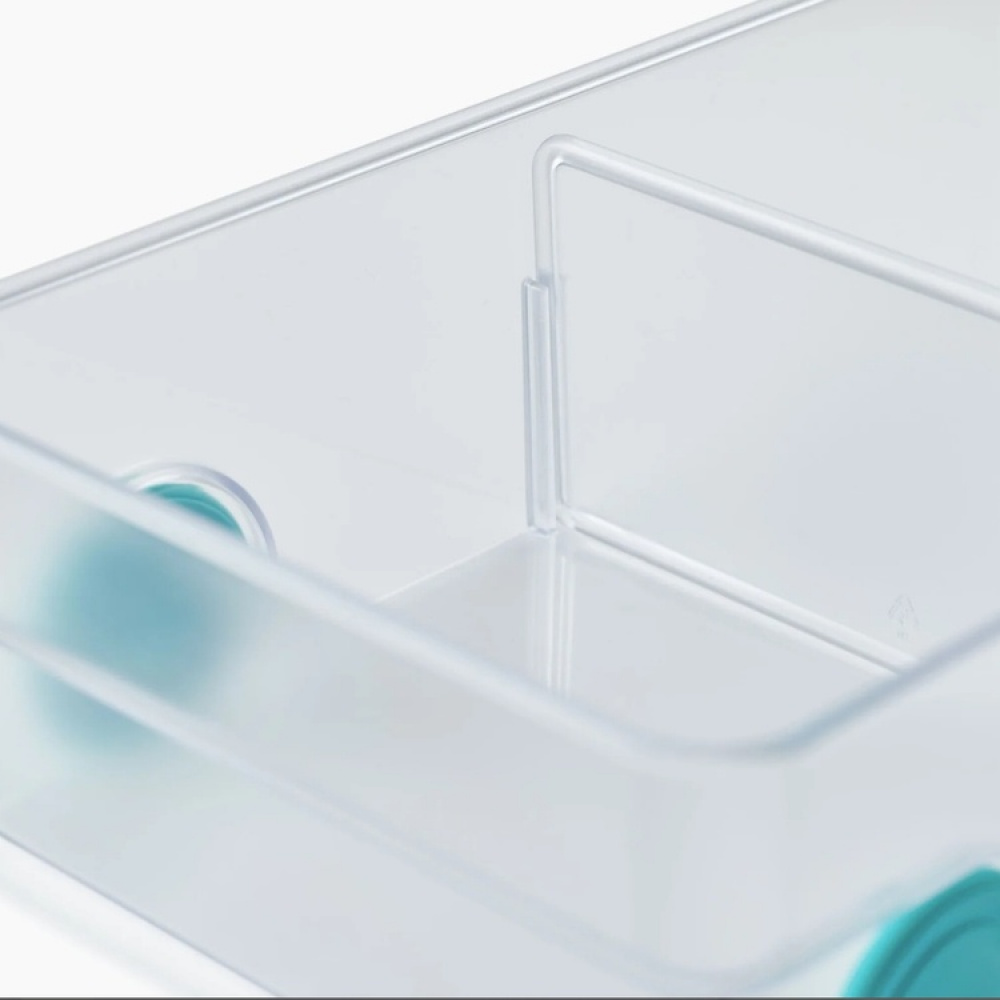 Storage box with wheels, JOSEPH JOSEPH LARGE COMPACT STORAGE BIN, 17,4 x 30,8 x H 8,5 cm, Transparent in the group Storage / Kitchen storage / Fridge storage at SmartaSaker.se (41799)