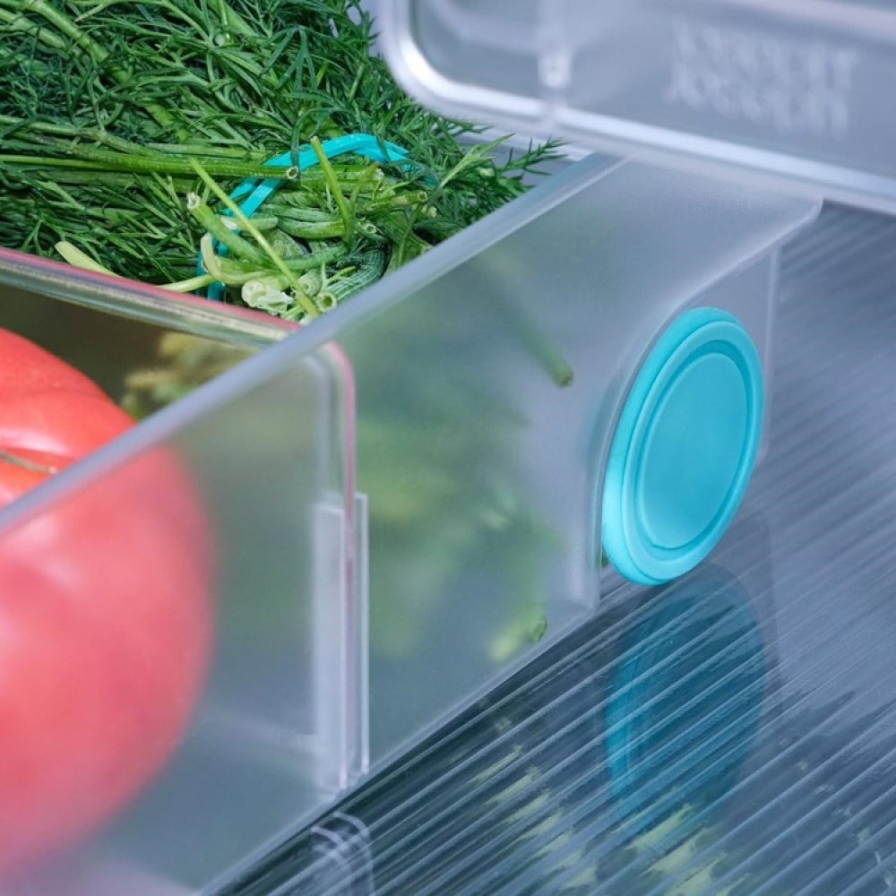 Storage box with wheels, JOSEPH JOSEPH XL COMPACT STORAGE BIN, 23,5 x 30,8 x H 8,5 cm, Transparent in the group Storage / Kitchen storage / Fridge storage at SmartaSaker.se (41800)