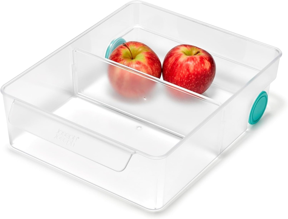 Storage box with wheels, JOSEPH JOSEPH XL COMPACT STORAGE BIN, 23,5 x 30,8 x H 8,5 cm, Transparent in the group Storage / Kitchen storage / Fridge storage at SmartaSaker.se (41800)