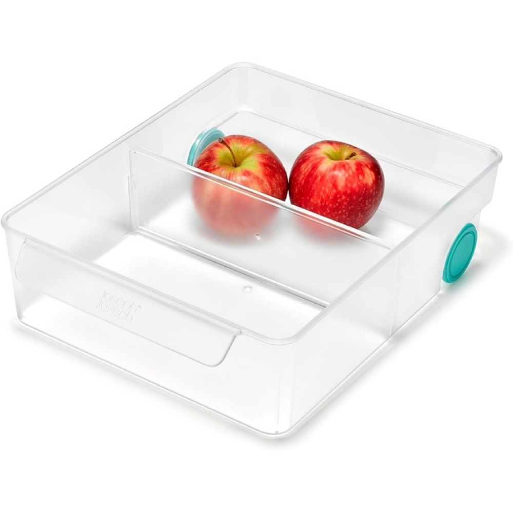 Storage box with wheels, JOSEPH JOSEPH XL COMPACT STORAGE BIN, 23,5 x 30,8 x H 8,5 cm, Transparent in the group Storage / Kitchen storage / Fridge storage at SmartaSaker.se (41800)