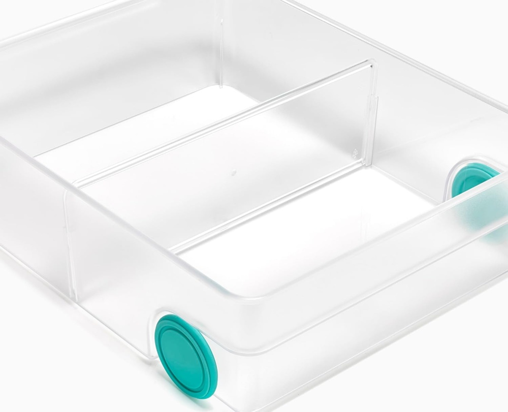 Storage box with wheels, JOSEPH JOSEPH XL COMPACT STORAGE BIN, 23,5 x 30,8 x H 8,5 cm, Transparent in the group Storage / Kitchen storage / Fridge storage at SmartaSaker.se (41800)