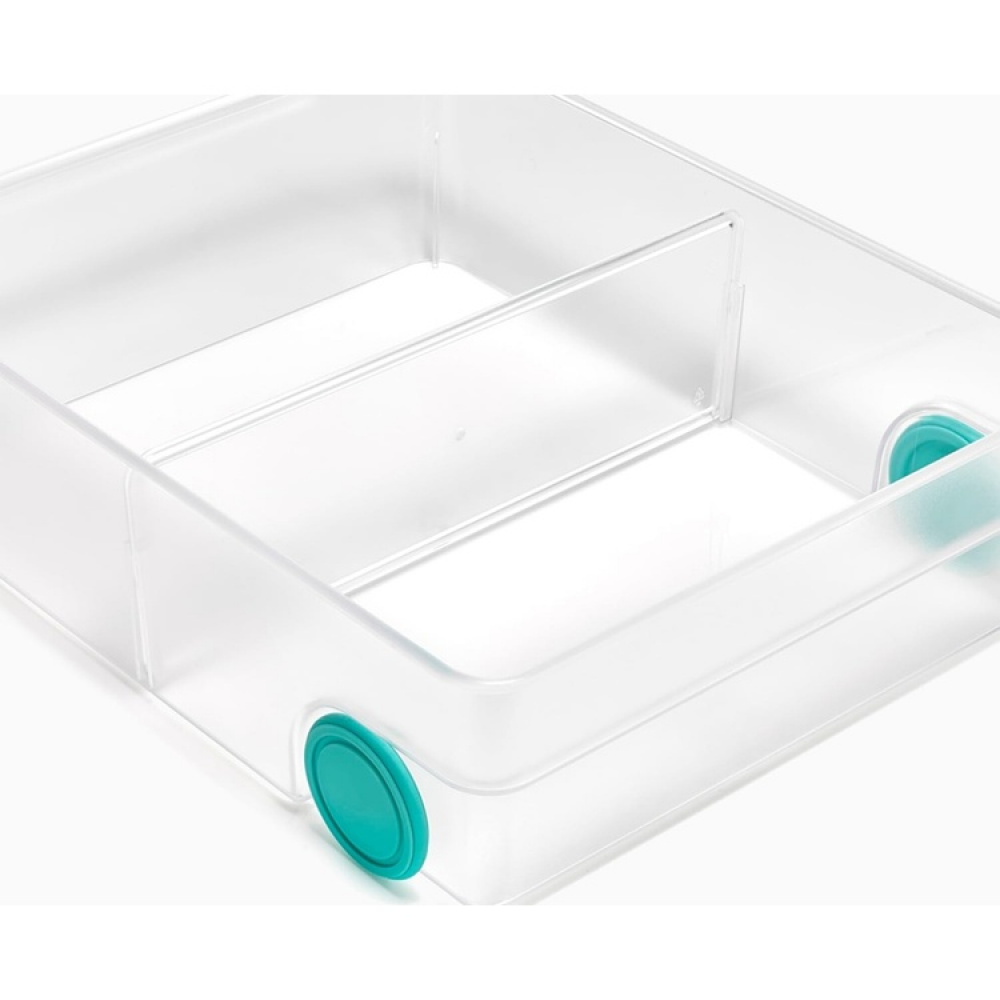 Storage box with wheels, JOSEPH JOSEPH XL COMPACT STORAGE BIN, 23,5 x 30,8 x H 8,5 cm, Transparent in the group Storage / Kitchen storage / Fridge storage at SmartaSaker.se (41800)