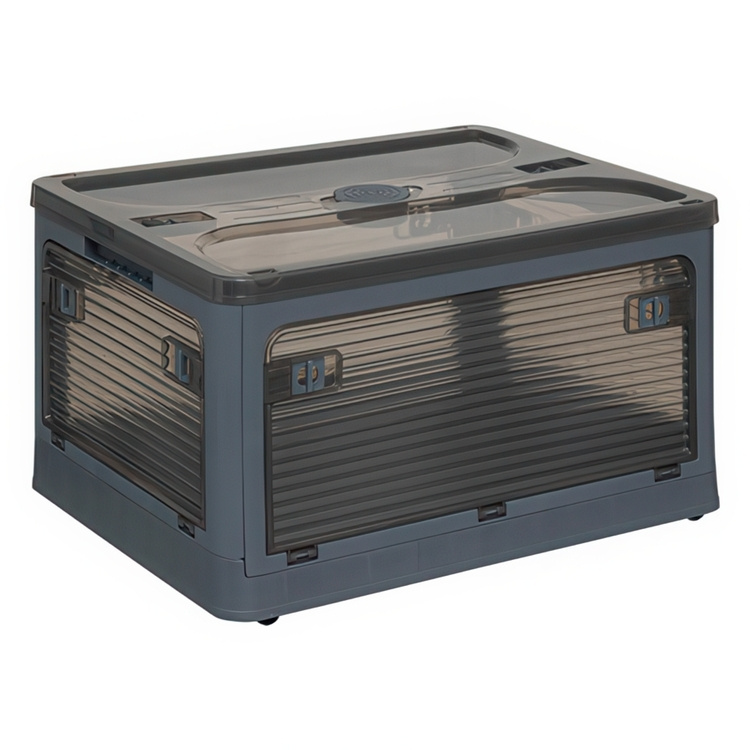 Box with Wheels, Stackable, MOBILE FOLDING BOX, 51,5 x 36 x H 30 cm, Dark Grey in the group Storage / Hallway storage at SmartaSaker.se (41801)