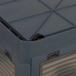 Box with Wheels, Stackable, MOBILE FOLDING BOX, 51,5 x 36 x H 30 cm, Dark Grey