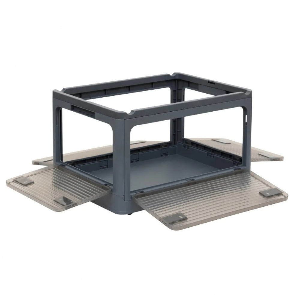 Box with Wheels, Stackable, MOBILE FOLDING BOX, 51,5 x 36 x H 30 cm, Dark Grey in the group Storage / Hallway storage at SmartaSaker.se (41801)