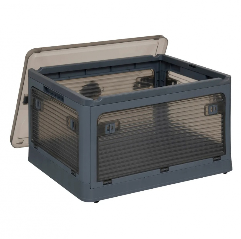 Box with Wheels, Stackable, MOBILE FOLDING BOX, 51,5 x 36 x H 30 cm, Dark Grey in the group Storage / Hallway storage at SmartaSaker.se (41801)