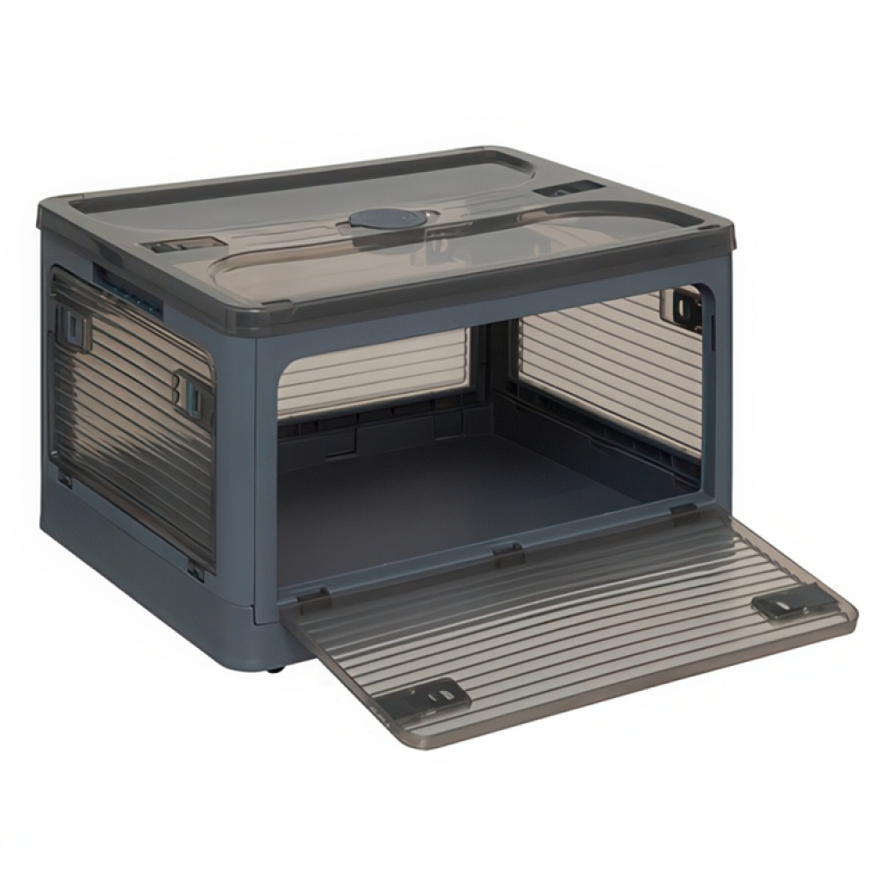 Box with Wheels, Stackable, MOBILE FOLDING BOX, 51,5 x 36 x H 30 cm, Dark Grey in the group Storage / Hallway storage at SmartaSaker.se (41801)