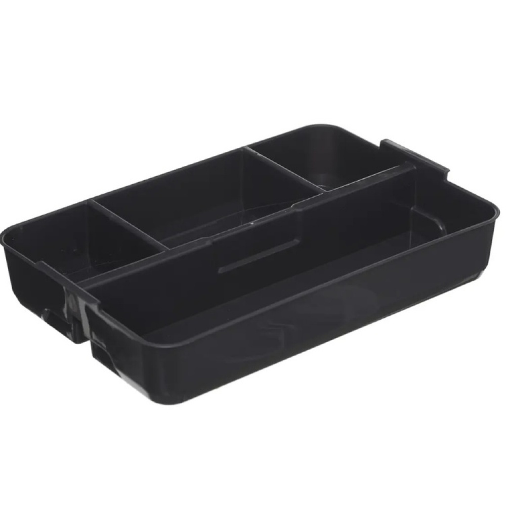 Sorting box with inserts, EZY HIGH SORT IT DOUBLE, 30,5 x 21,5 x H 18 cm, Transparent / Grey in the group Storage / Storage boxes at SmartaSaker.se (41802)