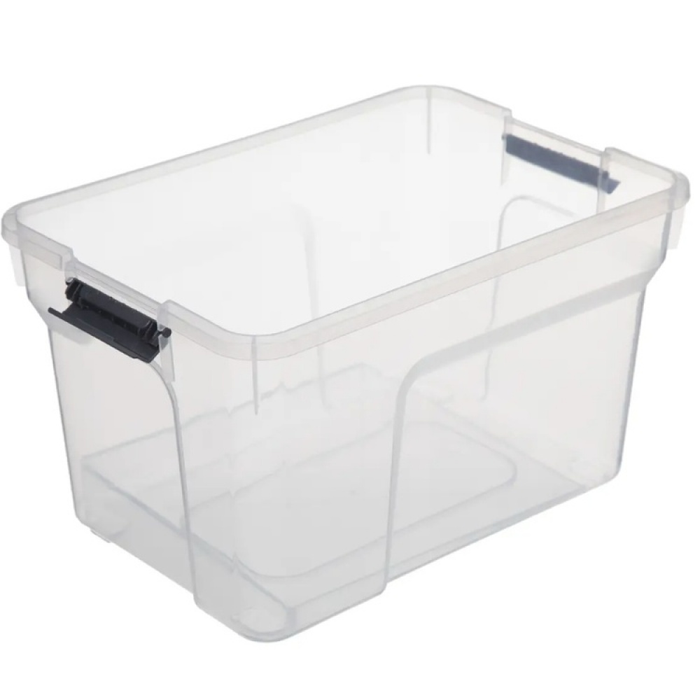 Sorting box with inserts, EZY HIGH SORT IT DOUBLE, 30,5 x 21,5 x H 18 cm, Transparent / Grey in the group Storage / Storage boxes at SmartaSaker.se (41802)