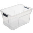 Sorting box with inserts, EZY HIGH SORT IT DOUBLE, 30,5 x 21,5 x H 18 cm, Transparent / Grey