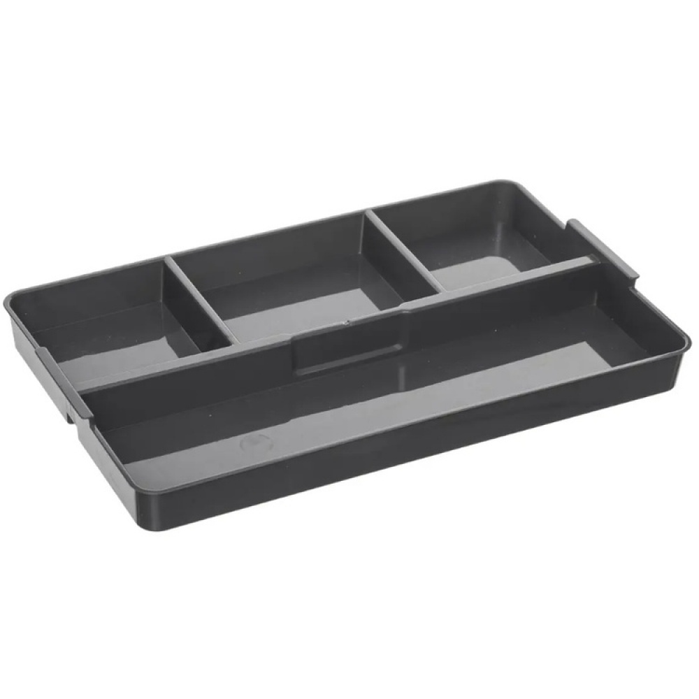 Sorting box with inserts, EZY SORT IT DOUBLE, 35,5 x 22,5 x H 10 cm, Transparent / Grey in the group Storage / Storage boxes at SmartaSaker.se (41803)