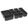 Sorting box with inserts, EZY SORT IT DOUBLE, 35,5 x 22,5 x H 10 cm, Transparent / Grey